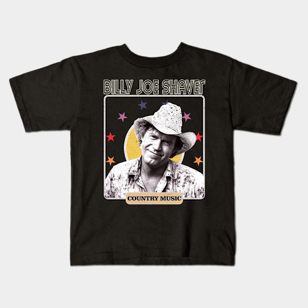 Billy Joe Shaver #8 Kids T-Shirt by Rohimydesignsoncolor